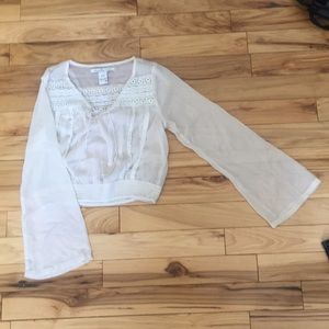 American Rag cropped peasant top